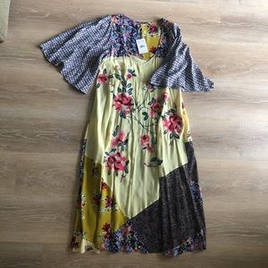 NWOT Free People River Market Patchwork Dress